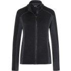 James & Nicholson Gwindor Női Stretch Fleece pulóver (black/carbon)