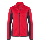 James & Nicholson Gwindor Női Stretch Fleece pulóver (red/carbon)