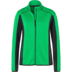 James & Nicholson Gwindor Női Stretch Fleece pulóver (fern green/carbon)