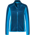 James & Nicholson Gwindor Női Stretch Fleece pulóver (navy/bright blue)