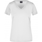 James & Nicholson Lior női V-nyakú sport póló (white)