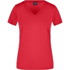 James & Nicholson Lior női V-nyakú sport póló (red)