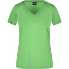 James & Nicholson Lior női V-nyakú sport póló (lime green)
