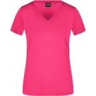 James & Nicholson Lior női V-nyakú sport póló (pink)