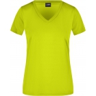 James & Nicholson Lior női V-nyakú sport póló (acid yellow)