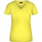 James & Nicholson Saga női V nyakú póló (yellow)
