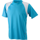 James & Nicholson Quintessence Férfi futópóló (turquoise/white)