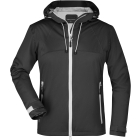 James & Nicholson Quinvaris Női 3 rétegű softshell kabát (black/silver)