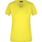 James & Nicholson Valthrun női szabott V-nyakú póló (yellow)