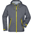 James & Nicholson Vesper Férfi 3 rétegű Softshell dzseki (iron grey/yellow)